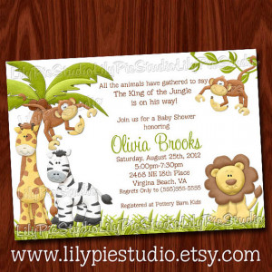 King of the Jungle Baby Shower Invitation Printable Digital File