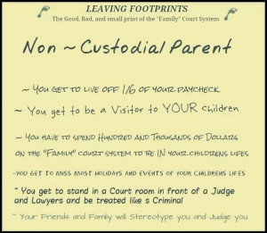 Being a non custodial parent means... Thank God I've passed this stage ...