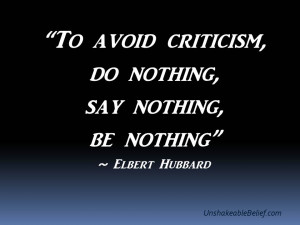 Criticism Quote