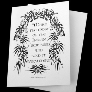 cards George Washington Quote hemp cannabis by emerlyearts, $12.00