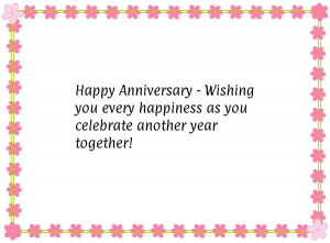 Happy Anniversary - Wishing you every happiness as you celebrate ...