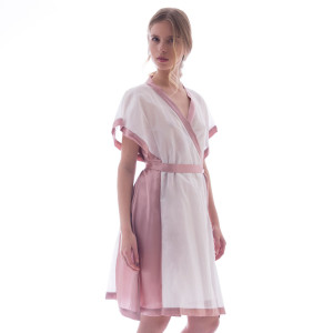 ... Clothing / Lingerie & Nightwear / Morning Quote Kimono White & Pink