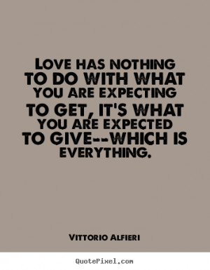 Vittorio Alfieri Quotes - Love has nothing to do with what you are ...