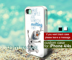TM 413 Olaf quote frozen Disney Iphone 4 Case