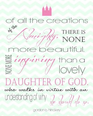 LDS Quote for young woman printable