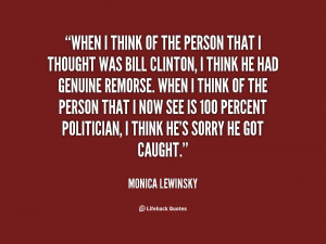 Monica Lewinsky Bill Clinton Quote