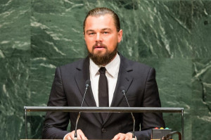 Actor Leonardo DiCaprio speaks at the United Nations Climate Summit on ...