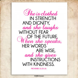 Proverbs 31:25-26