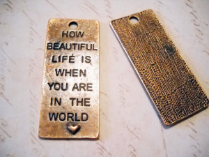 Word Pendants Quote Charms Inspirational Word Charms 5pcs