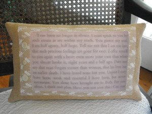 Pillow - book quote