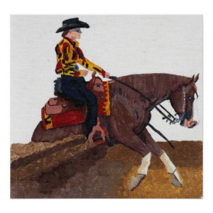Quarter Horse Reining Horse Poster Print