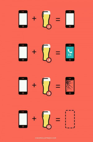 Cell Phone + Beer
