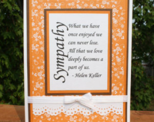 Quote Sympathy - Helen Keller - ora nge ...
