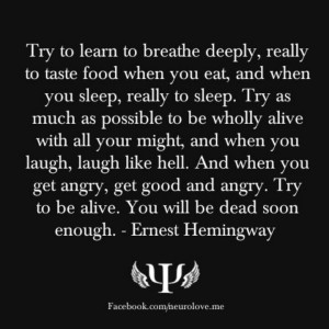 Hemingway.....putting this on my tombstone.