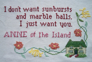 Anne of Green Gables Quote Anne of the Island Cross-Stitch Picture ...