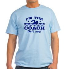 Funny Swim Coach Light T-Shirt for