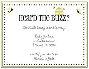 Heard the buzz? Announce your expecting a baby with our bee pregnancy ...
