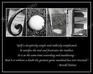 GOLF Photo Alphabet Print with Arnold Palmer Quote - 8x10
