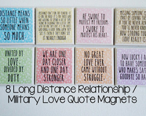 Long Distance Relationship Milita ry Magnets on 2