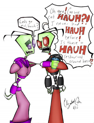 Invader Zim: Let's eat hauh? by LizDraws