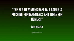 The Key Winning Baseball Games Is Pitching