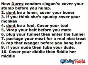 dear durex condoms you re welcome