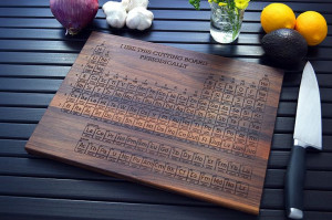 Periodic Table Engraved Wood Cutting Board - Name your own Element ...