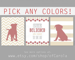 She Believed She Could So She Did Quote Wall Art Print Set THREE ...