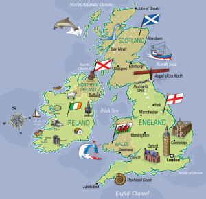 Map Of Britain Great Great Britain – Illustrated Map