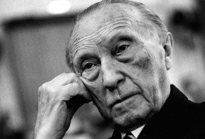 Konrad Adenauer, towering figure in post-war German politics... and ...