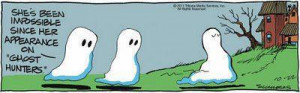 Stuck up Ghost Hunters Halloween ghost cartoon