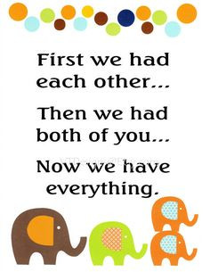 Twin boy and girl baby gift - twin nursery wall art - twin quotes ...
