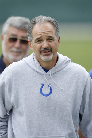 Chuck Pagano Head coach Chuck Pagano of the Indianapolis Colts looks