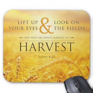 Harvest Mousepad - John 4:35 Bible Verse