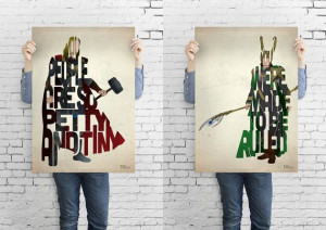 Set of 2 typography art print posters based on by 17thandOak, £5.00