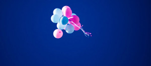 flying balloons celebration Facebook cover