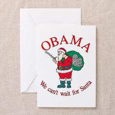 OBAMA CHANGE Christmas Greeting Card for