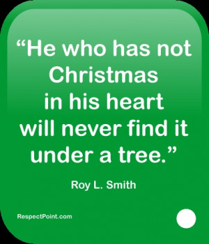 Roy L. Smith on Christmas | RespectPoint.com