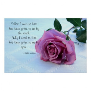 Dusty Pink Rose Love Quote Poster