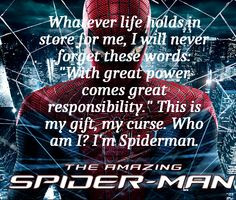 spider man quote from peter parker more quotes from spiderman ...