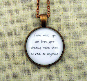 Dave matthews band grey street inspired lyrical quote pendant necklace ...
