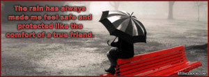 Rain Quote - Safe and protected