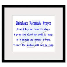 Ambulance Paramedic Prayer Framed Print