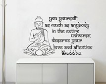 ... Decor You yourself, as much as anybody Buddha Quote Wall Decal Lotus
