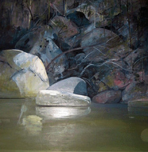 Rocks at Budgong Creek NSW (1979) by Arthur Boyd
