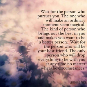 Wait for the person