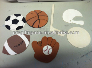 2014 hot sell handmade Sports wooden shapes craft made in China
