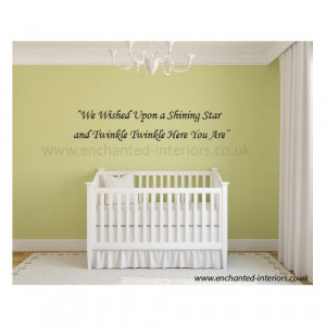 We Wished Upon a Shining Star Wall Sticker Quotes
