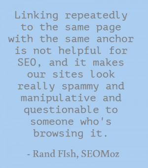 Linking repeatedly to the same page with the same anchor