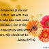... come praise and cursing - Jemes 3 Christian Bible Verse with Image